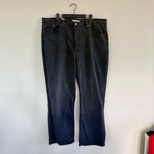 Levi’s Women’s Ribcage Straight Ankle Black Jeans